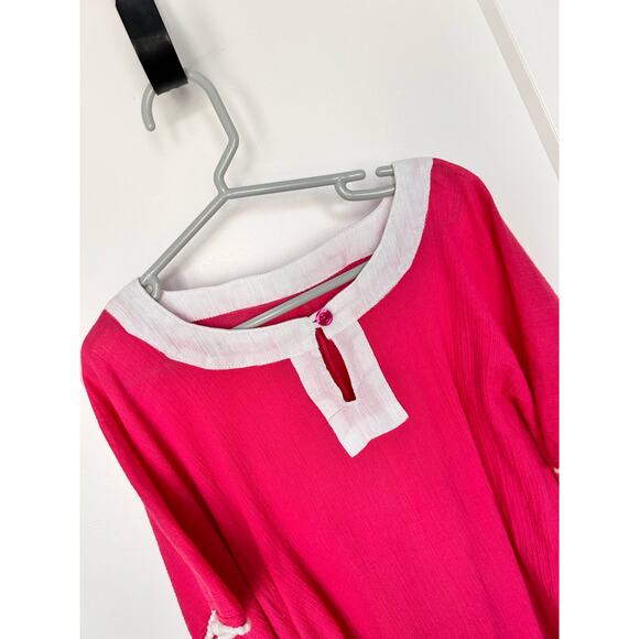 Ruffle Butts tunic dress swimsuit cover up pink girls 4-5t cotton - Picture 2 of 10